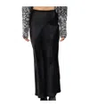 Anine Bing Bar Fluted Silk Skirt In Black