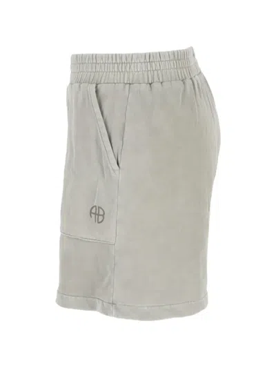Pre-owned Anine Bing Elasticated-waistband Shorts In Gray