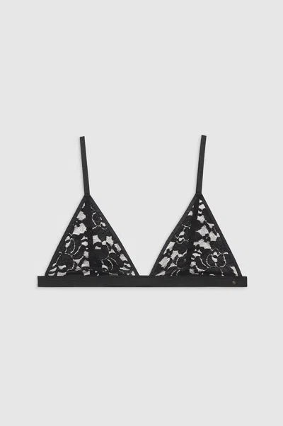 Anine Bing Eldra Bralette In Black Floral