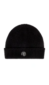 Anine Bing Rib Knitted Hat In 블랙