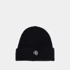 Anine Bing Rib Knitted Hat In Black