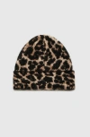 Anine Bing Elia Alpaca-wool Beanie Brown Leopard Pattern In Brown