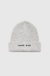 Anine Bing Elia Beanie In Light Heather Grey In Gray