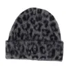 Anine Bing Elia Alpaca-wool Beanie Grey Leopard Pattern In Gray