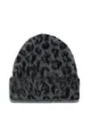 Anine Bing Elia Leopard-print Beanie In Gray