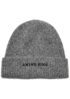 Anine Bing Elia Wool-blend Beanie In Gray