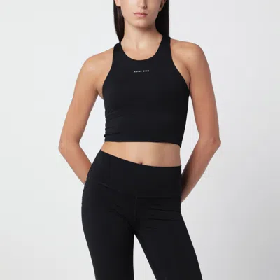 Anine Bing Elina Black Sports Top In Technical Jersey