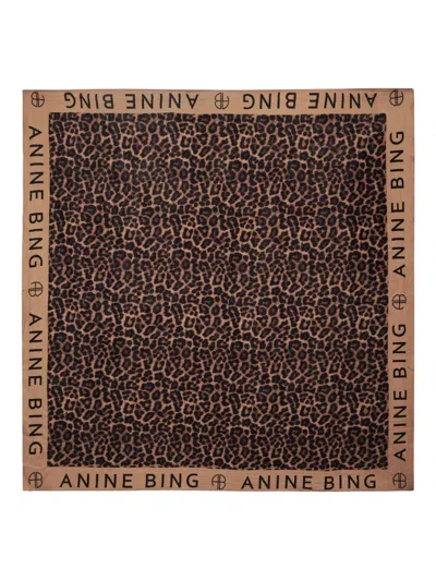 Anine Bing Eliza Leopard-print Sarong In Brown
