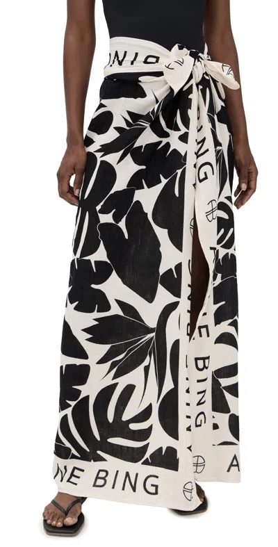 Anine Bing Eliza Sarong Black Bird Of Paradise
