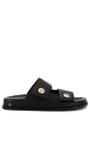 Anine Bing Ella Slides In Black In Black