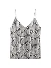 Anine Bing Ellen Python Print Lace Top In Black