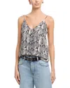 Anine Bing Womens Ellen Python-print Woven Top In Multi