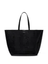 ANINE BING ELLY CROCODILE-EMBOSSED TOTE BAG