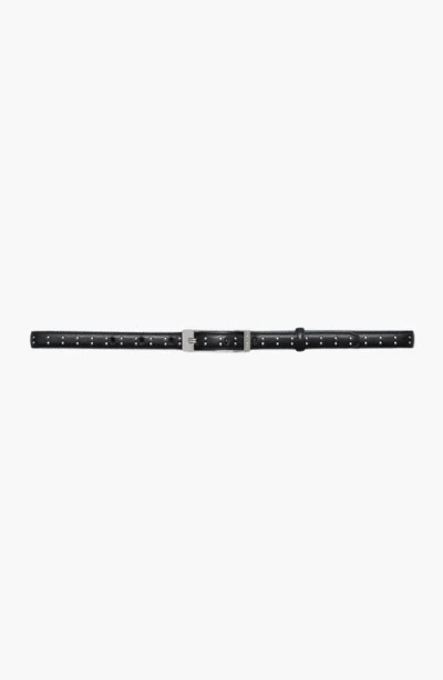 Anine Bing Elly Leather Stud Belt In Black