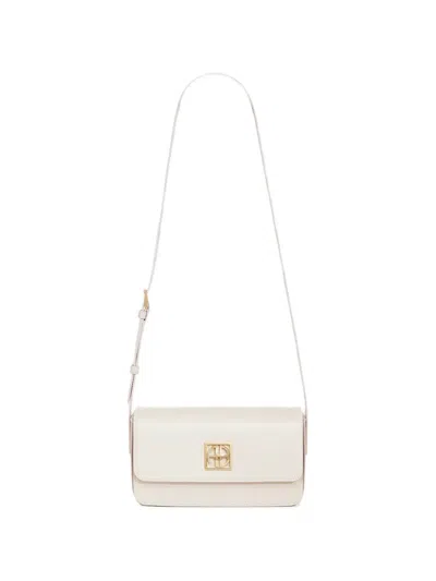 Anine Bing Elly Logo-plaque Crossbody Bag In Neutral
