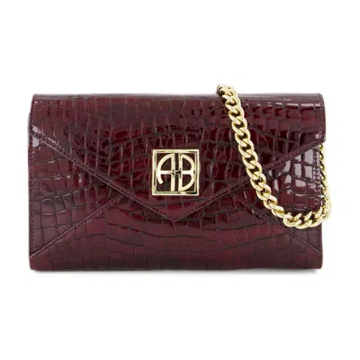 Anine Bing Elly Small Clutch In Red