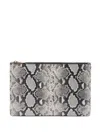Anine Bing Elly Snakeskin-print Leather Clutch Bag In Multi