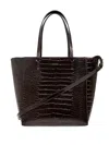 Anine Bing Embossed Strap Tote Bag In Brown