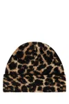 Anine Bing Elia Alpaca-wool Beanie Brown Leopard Pattern In Animal Print