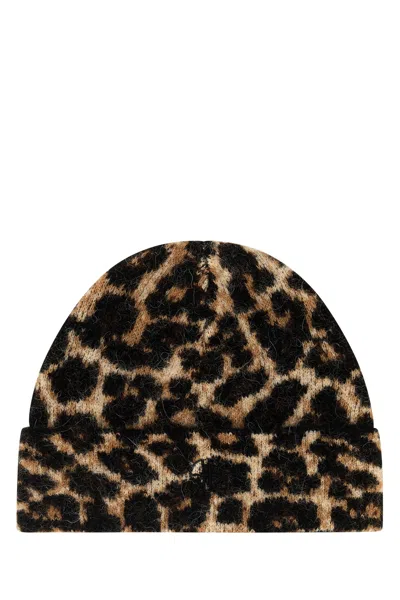 ANINE BING EMBROIDERED ALPACA BLEND ELIA BEANIE HAT