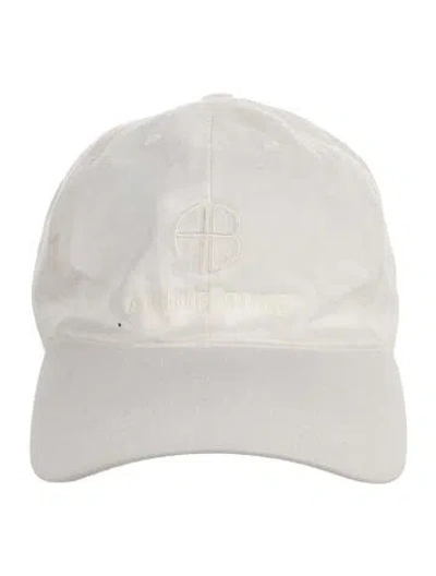 Pre-owned Anine Bing Embroidered Baseball Cap In White