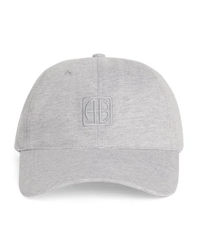 Anine Bing Embroidered Jeremy Baseball Cap In Gray