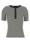 Anine Bing Embroidered Stretch Cotton Alessia T-shirt In Black