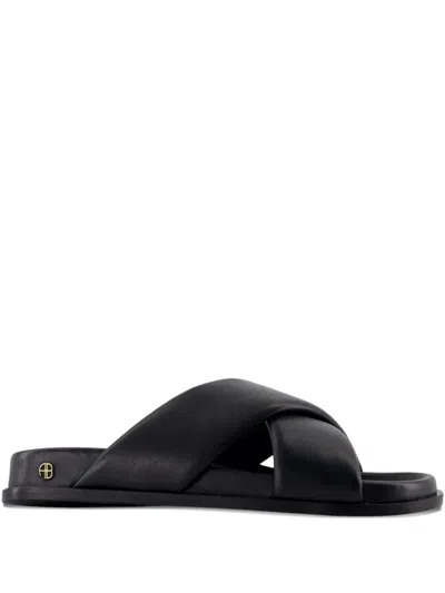 ANINE BING EMI CROSSOVER-STRAP SANDALS