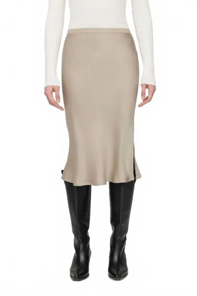 Anine Bing Erin Skirt In Beige In Multi