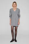 Anine Bing Essex Dress In Grey Melange In Grey