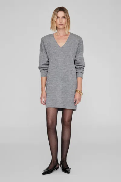 Anine Bing Essex Dress In Grey Melange