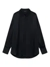 Anine Bing Essie Button-down Shirt In Black