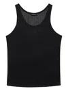 Anine Bing Eugene Ribbed Tank Top In Black