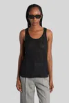 Anine Bing Eugene Tank Top In Black Polyester In Black
