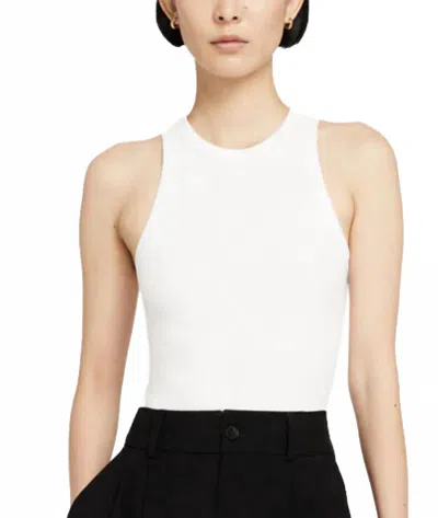 Anine Bing Womens Ivory Cole Embroidered-logo Knit Top In White