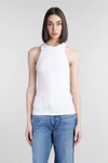 Anine Bing Eva Racerback Tank Top In White