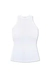 Anine Bing Eva Fitted Tank Top In White