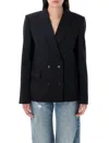 Anine Bing Evalyn Db Blazer In Black