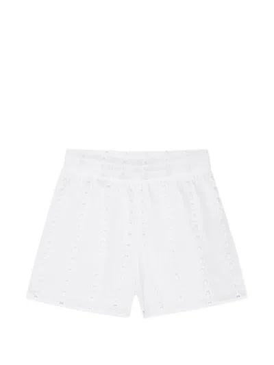 Anine Bing Eyelet Kam Shorts In White