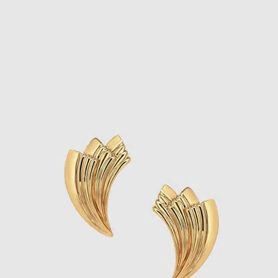 Anine Bing Fan Earrings In Gold