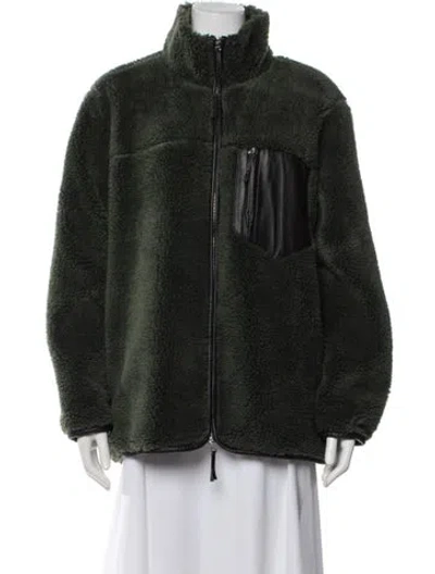 Pre-owned Anine Bing Faux Fur Coat In Green