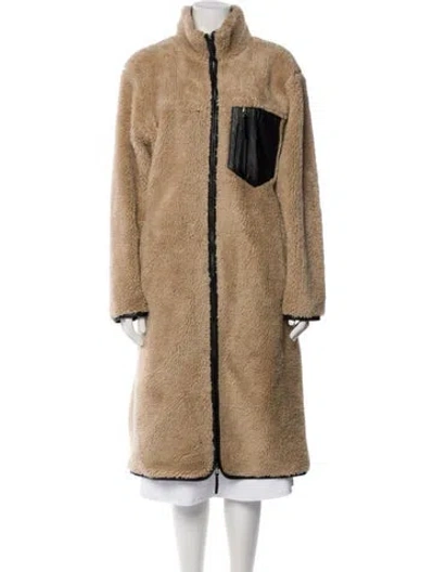 Pre-owned Anine Bing Faux Fur Coat In Neutral