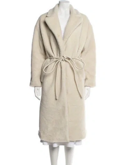 Pre-owned Anine Bing Faux Fur Coat In Neutrals