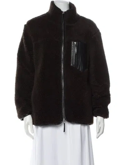 Pre-owned Anine Bing Faux Fur Jacket In Black