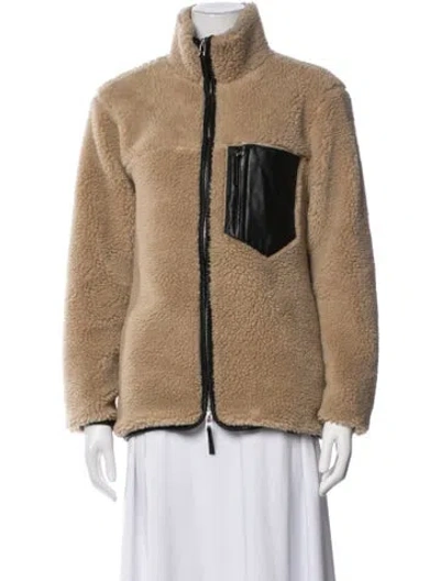 Pre-owned Anine Bing Faux Fur Jacket In Brown/neutrals