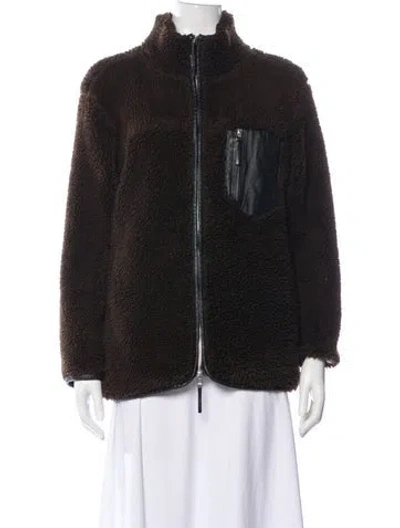 Pre-owned Anine Bing Faux Fur Jacket In Green