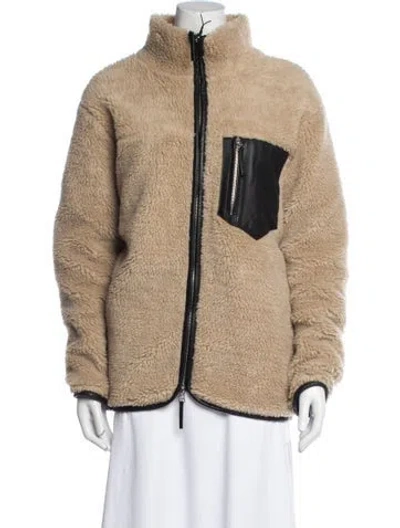 Pre-owned Anine Bing Faux Fur Jacket In Neutral