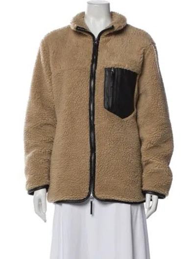 Pre-owned Anine Bing Faux Fur Jacket In Neutral
