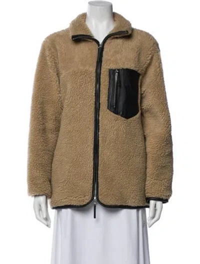 Pre-owned Anine Bing Faux Fur Jacket In Neutral