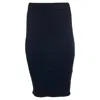 Anine Bing Fitted Knee Length Skirt In Black Nylon In Black